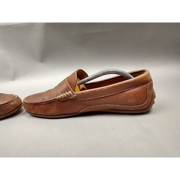 Florsheim Driver Mens Loafer Driving Moccasins Shoes Brown Leather Slip-On 9.5 - Picture 11 of 13